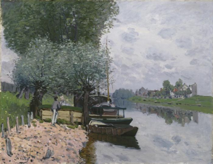 Alfred Sisley La Seine a Bougival China oil painting art